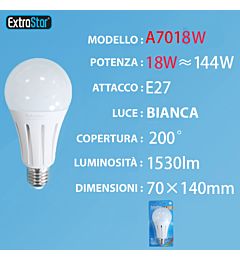LAMPADINA LED E27 18W 1450LM LUCE FREDDAExtrastar