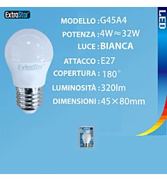 LAMPADINA LED E27 4W 320LM 6500KExtrastar