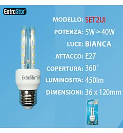 LAMPADINA LED E27 5W 450LM LUCE FREDDAExtrastar