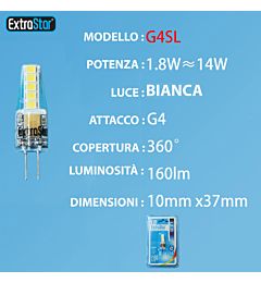 LAMPADINA LED G4 1.8W 160LM 12V LUCE FREDDAExtrastar