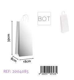 BORSA DI CARTA BIANCA 18*8*39CM 25PZDz