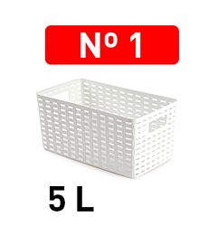 CESTA RATTAN 5L 28 X 17 CM BIANCO