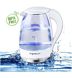 BOLLITORE ELETTRICO IN VETRO(2200W,1700ML,BIANCO)