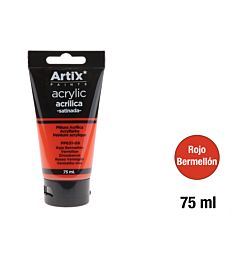 PITTURA ACRILLICA ROSSO VERMIGLIONE 75ML ARTIX
