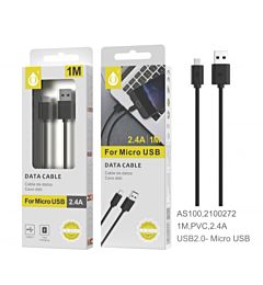 23102002 AS100 NE ONE DATA MICRO USB 2.4A, 1M, NER