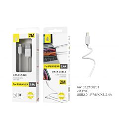 23101031 AA103 BL CAVO DATI PER IPHONE 5/6/7, 2.4A