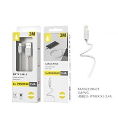 23101041 BL AA104 CAVO DATI PER IPHONE 5/6/7, 2A 3