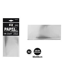 CARTA VELINA ARGENTO 50X66 10 PEZZI MP