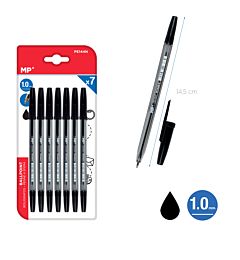 PENNE A SFERA NERO 7PZ 1,0MM MPMp