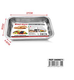 VASSOIO INOX 27*20*4.8CM 230G