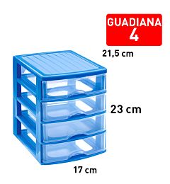 CASSETTIERA 4 CASSETTI GUADIANA BLU CAJPlastic Forte