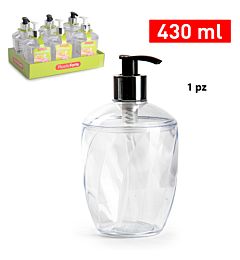 DISPENSER DOSIFICATORE SAPONE LIQUIDO LUXE TRASPARENTEPlastic Forte