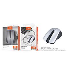MTK K3376 MOUSE OTTICO CON CAVO 1000 DPI GRIGIO