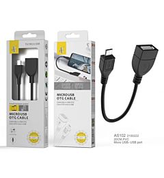 ONEPLUS AS102, CAVO OTG MICRO USB, 20CM, NEROOne Plus