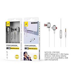 ONEPLUS NC3150 CUFFIE AURICOLARI IN-EAR AUX CON MIC ARGENTOOne Plus