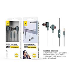 ONEPLUS NC3150 CUFFIE AURICOLARI IN-EAR AUX CON MIC VERDE GRIGIOOne Plus