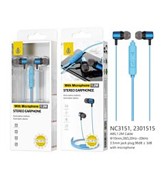 ONEPLUS NC3151 CUFFIE AURICOLARI IN-EAR AUX CON MIC AZZURROOne Plus