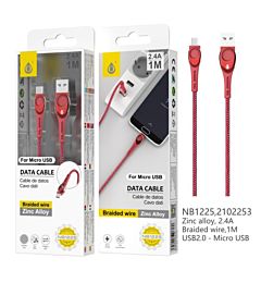 ONEPLUS NB1225 CAVO DATI MICRO USB 2.4A ROSSOOne Plus