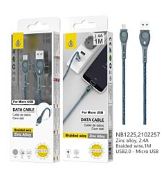 ONEPLUS NB1225 CAVO DATI MICRO USB 2.4A BLU GRIGIOOne Plus