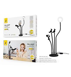 ONEPLUS LUCE LED/SUPPORTO PER CELLULARE 4 IN 1 PER SELFIE/LIVE A COLLO DI CIGNOOne Plus