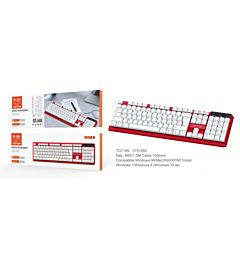 MTK TG7199 TASTIERA CABLATA USB, LAYOUT ITALIANO QWERTY 1.5M ROSSO