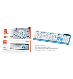 MTK TG7199 TASTIERA CABLATA USB, LAYOUT ITALIANO QWERTY 1.5M AZZURRO