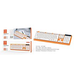 MTK TG7199 TASTIERA CABLATA USB, LAYOUT ITALIANO QWERTY 1.5M ARANCIONE