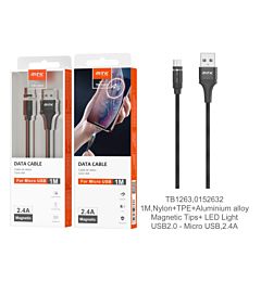 MTK CAVO DATI MAGNETICO MICRO USB 1M, NEROMTK
