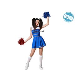 COSTUME CHEERLEADER BLU XS-SAtosa