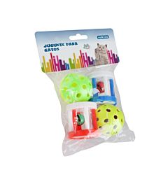 SET GIOCHI PER GATTO IN PLASTICA (D4.3CM/D4CM*H4CM