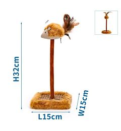 CAT SCRATCH TOY L15*W15CM*H32CM DARK BROWNNobleza