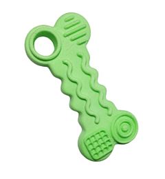 TPR FOAM TOY CURVE BONE L9.5*W4.4*H1.5CM PINK/GREENobleza