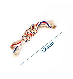 GIOCO IN CORDA DI COTONE CON PALLINA TPR(L23CM)