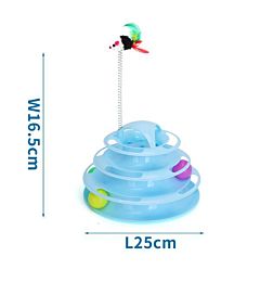 PIATTO GIREVOLE PER GATTI A QUATTRO LIVELLI IN PLA