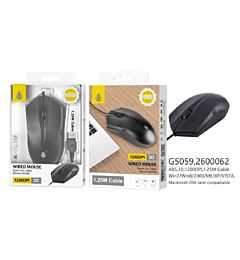 G5059 NE MOUSE CON CAVO UFFICIO, 1200 DPI, CAVO 1.One Plus
