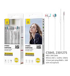 C5845 BL AZ, CUFFIE DAFNE CON MICROFONO, 1,2 M, BIOne Plus