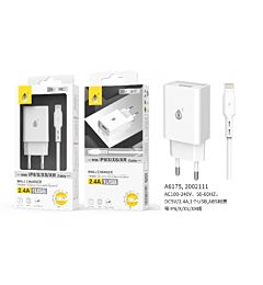 ONEPLUS CARICATORE USB A MURO BASIC CON USB 2.4A, BIANCOOne Plus