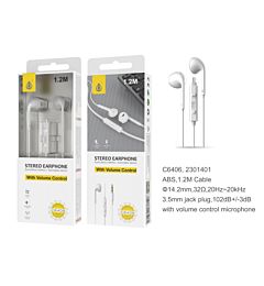 C6406 BL, CUFFIE CON MICROFONO ECOTU, CON PULSANTE