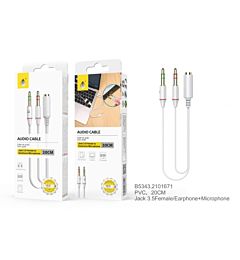 ONEPLUS CAVO AUDIO MICROFONO ADATTATORE Y JACK SDOPPIATORE 3,5MM