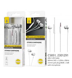 ONEPLUS C5851 CUFFIE IN-EAR CON MICROFONO BIANCO