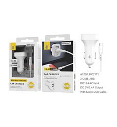 ONEPLUS CARICABATTERIA AUTO BASIC 2 USB 2.4A BIANCO
