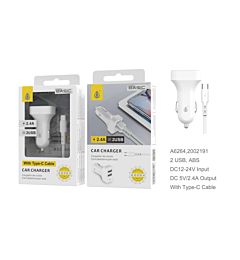 ONEPLUS CARICABATTERIA AUTO BASIC 2 USB 2.4A BIANCO