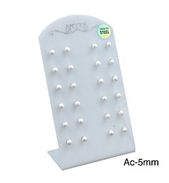 Orecchini Perla Sintetica Bianca 5mm