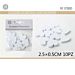DEC.IN LEGNO CUORE 2.5CM0.5 10PCSGev