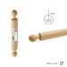 MATTARELLO LEGNO NATURALE 32CM D.4CMDc