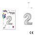 MR.PARTY PALLONCINO MYLAR ARGENTO 2 38X45CMDc