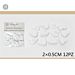 DEC.IN LEGNO CUORE 2CM 12PZ BIANCOGev