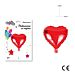 MR.PARTY PALLONCINO MYLAR CUORE 45X45CM ROSSODc