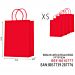 BORSA IN CARTA DA REGALO ROSSO XS 24*18*8