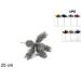 SPILLONE RAMO GLITTERATO 25CM 7 ASS. ART.B2M-29
